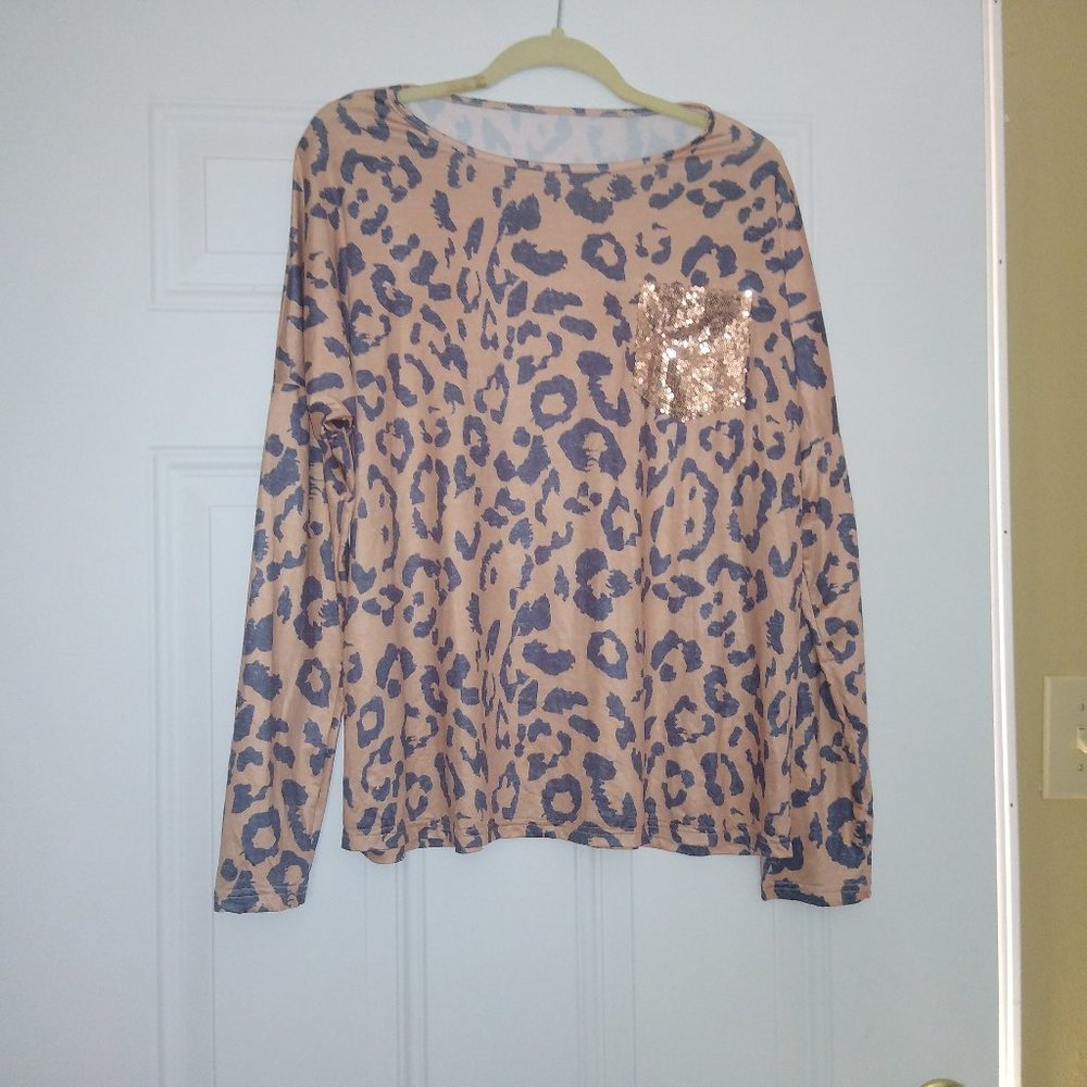 Animal print blouse